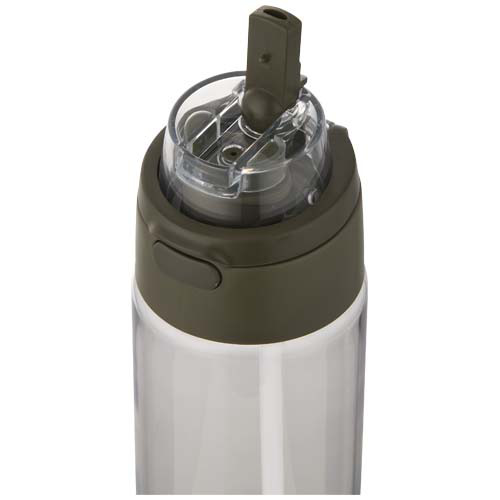 Bidon na wodę Theron o pojemności 700 ml, wykonany z tworzywa sztucznego pochodzącego z recyklingu (RCS), z pokrywką o podwój Leśny zielony 10095064 (6)