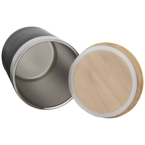 Lagan Miedziany kubek ze stali nierdzewnej o pojemności 300 ml, izolowany próżniowo, z bambusową pokrywką Czarny 10067090 (7)