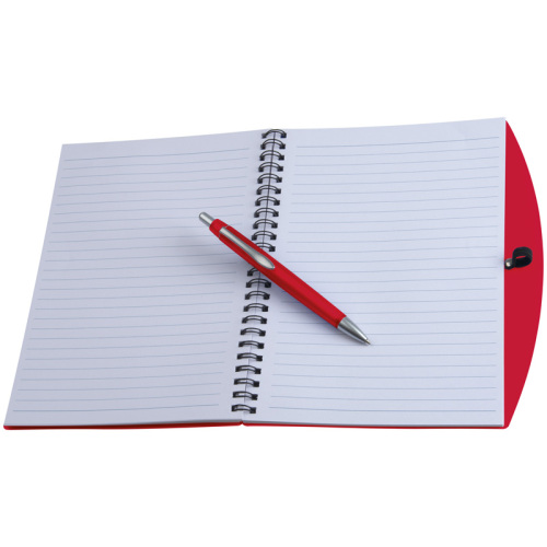 Notes A5 z długopisem TILBURG czerwony 092205 (2)