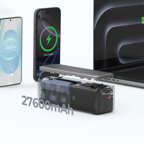 Power bank 27600 mAh, 140 W, Aukey Srebrny VAM15-32 (5)
