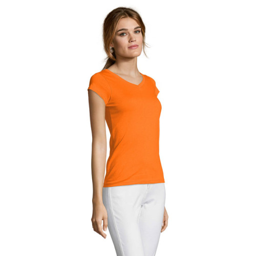 MOON Damski T-SHIRT 150g Pomaranczowy S11388-OR-XL (2)