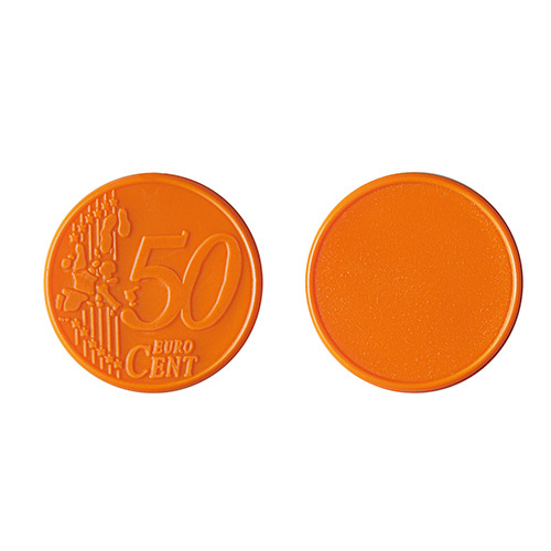 Plastikowy żeton do wózka 0,50 € / Coin 50 Pomarańczowy IP14083332 