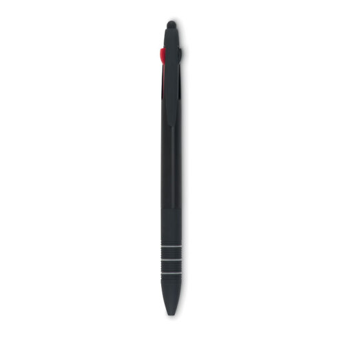 3-kolorowy długopis z rysikiem czarny MO8812-03 