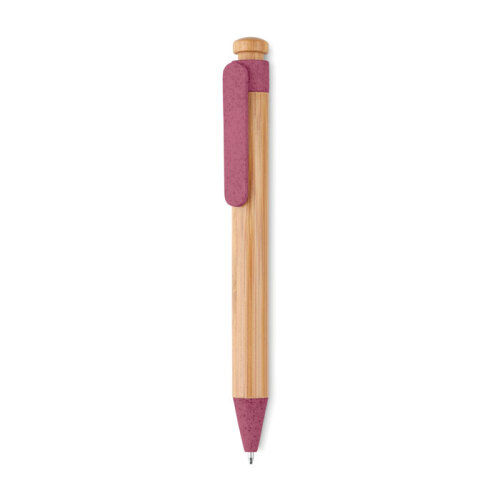 Długopis bambusowy czerwony MO9481-05 (1)