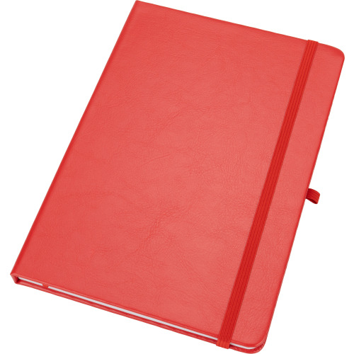 Notatnik A5 w linie z PU z recyklingu CLEO Czerwony 2374805 