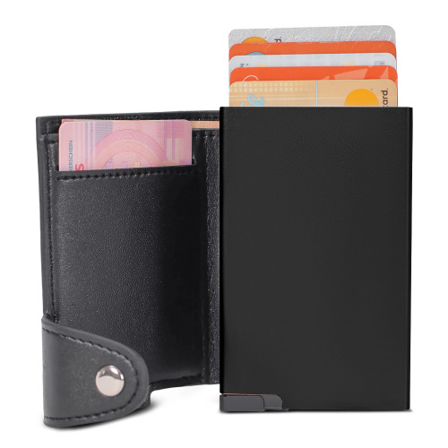 Etui na karty RFID z portfelem Czarny / czarny LT92190-N0202 