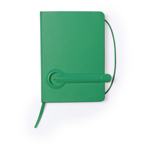 Notatnik (80 kartek w linie), długopis zielony V2914-06 (1)