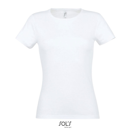 MISS Damski T-SHIRT 150g Biały S11386-WH-S 
