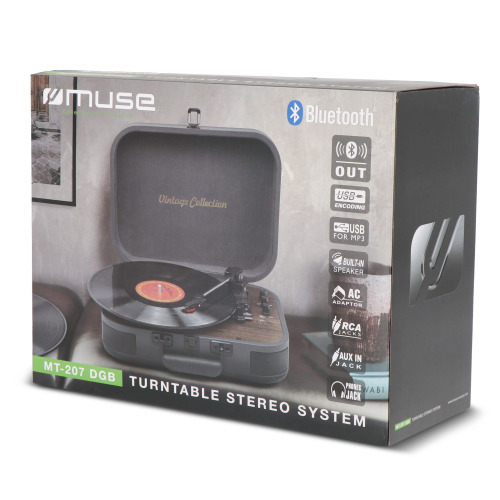 MT-207|Muse Vintage Gramofon z wyjściem BT Ciemnoszary LT55026-N0060 (6)