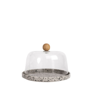 Pojemnik do sera DITTE, szary/czarny/transparentny