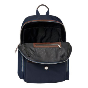 Plecak Button Navy & Brown