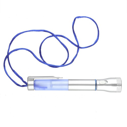 Długopis, latarka 2 LED niebieski V1654-11 (3)