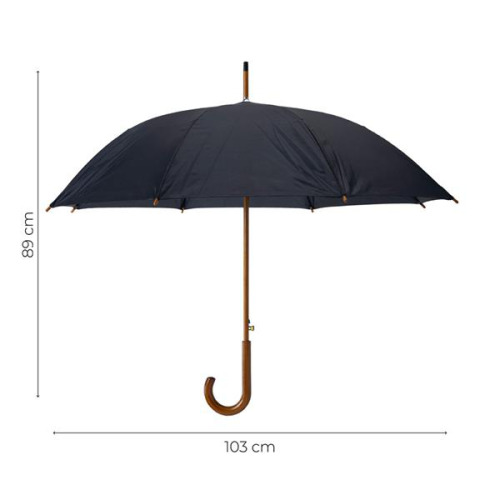 Parasol automatyczny z drewnianą rączką Czerwony IP35038452 (8)