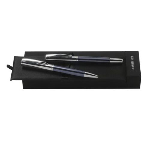 Zestaw upominkowy Cerruti 1881 długopis i pióro kulkowe - NSH4844 + NSH4845 Niebieski NPBR484 
