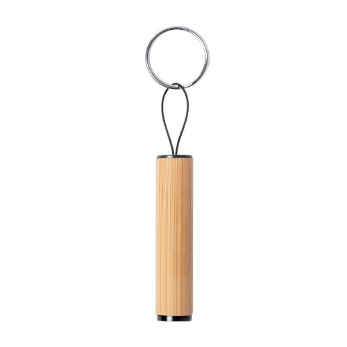 Bambusowy brelok do kluczy, lampka 1 LED drewno V8293-17 (2)