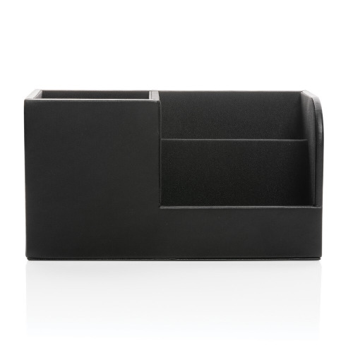 Organizer na biurko, PU z recyklingu Black P300.221 (2)