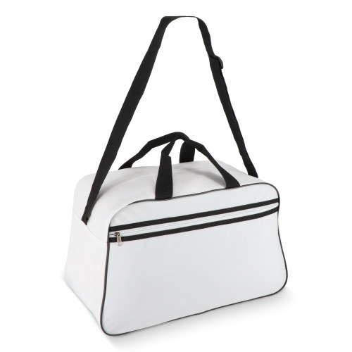 Torba sportowo-podróżna R-PET 600D 48 x 25 x 28 cm 30 l Biały / czarny LT95366-N0102 