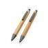 Bambusowy zestaw piśmienny, długopis i ołówek brązowy P611.109  thumbnail