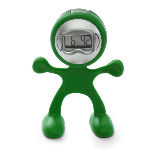 Zegar na biurko, klip do notatek Zielony V3179-06 