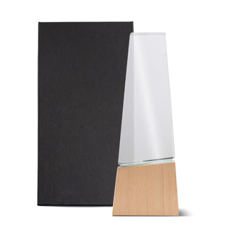 Trofeum z drewna i szkła z pudełkiem prezentowym / Best Light Brown IP37053338 (6)