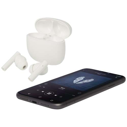 Alterf zestaw słuchawkowy True Wireless z technologią Bluetooth® z tworzyw sztucznych pochodzących z recyklingu i silikonowymi końcówkami dousznymi Biały 12448201 (7)