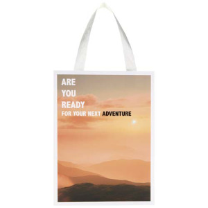 Torba papierowa Smartfold 210 g/m² z uchwytami ze wstążki i matowym laminowaniem – 24 x 10 x 32 cm