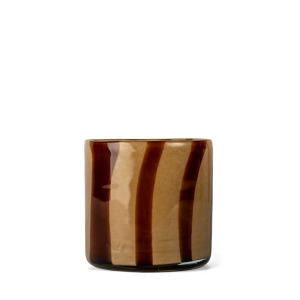 ŚWIECZNIK CALORE CURVE XS, BEŻOWY/BRĄZOWY