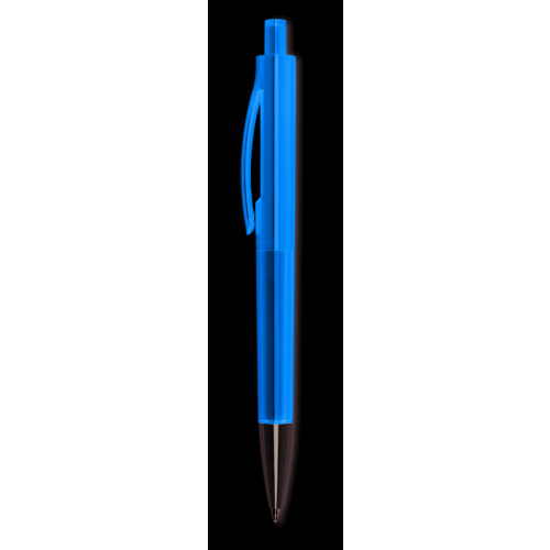 Przyciskany długopis Przezroczysty pomarańczowy MO8813-29 (1)