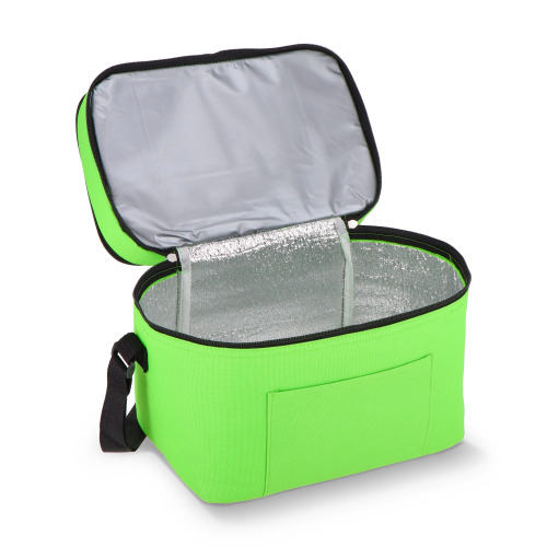 R-PET 600D Dwukomorowa torba chłodząca 30 x 20 x 24 cm 12L Jasnozielony LT95393-N0032 (1)