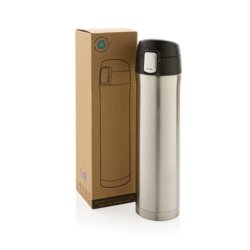 Kubek termiczny 450 ml, stal nierdzewna z recyklingu Srebrny P435.502 (9)