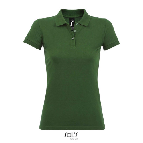 PERFECT Damskie POLO 180g Ciemno-Zielony S11347-BO-S 