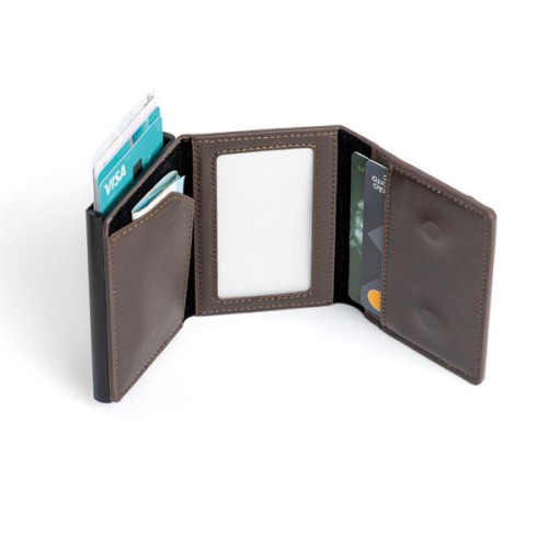 Portfel z ochroną RFID / COINCARD Brązowy IP42078137 (6)