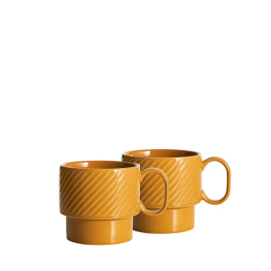 Kubek do herbaty COFFEE & MORE 2-szt, żółty