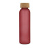 Matowa szklana butelka z recyklingu z korkiem 500ml Ecru / czerwony LT98880-N5421 (1) thumbnail