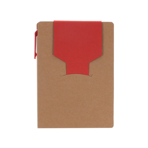 Notatnik, karteczki samoprzylepne, długopis czerwony V2842-05 (3)
