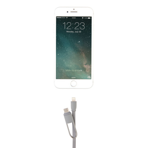 Zwijany kabel do ładowania i synchronizacji 3 w 1 Biały P302.223 (3)