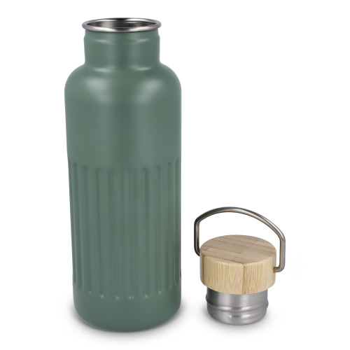 Butelka termiczna ze stali nierdzewnej pochodzącej z recyklingu, 500 ml Oliwkowa zieleń LT98699-N0043 (5)
