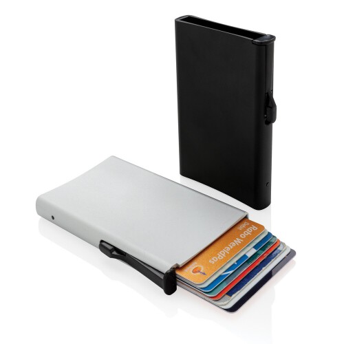 Etui na karty kredytowe, ochrona RFID srebrny P820.042 (5)