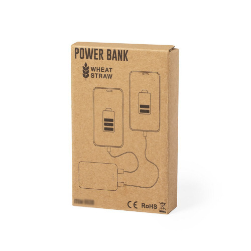 Power bank 5000 mAh ze słomy pszenicznej Neutralny V0374-00 (2)