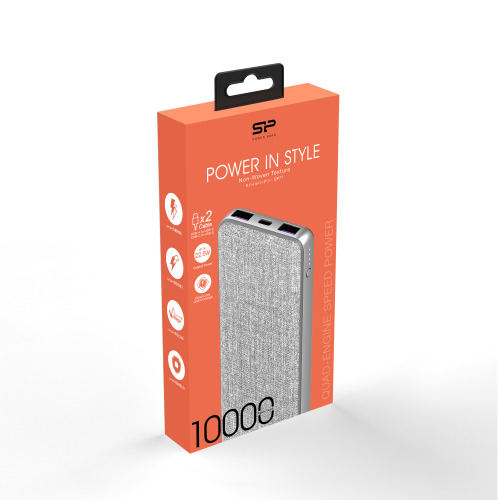 POWER BANK SILICON POWER QP77 10000 mAh Szary EG831607 (6)