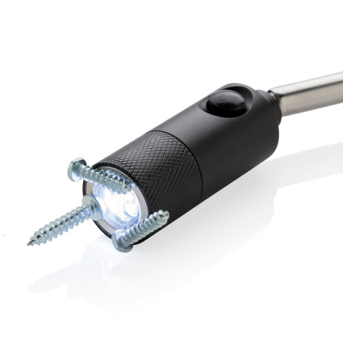 Latarka teleskopowa 3 LED z magnesem Czarny P513.651 (5)