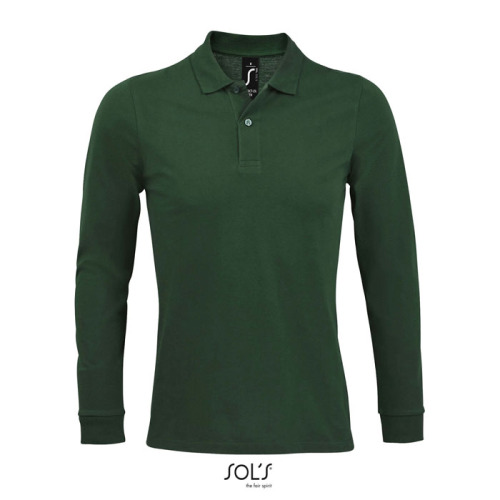 PERFECT MEN LSL POLO 180g Ciemno-Zielony S02087-BO-XXL 