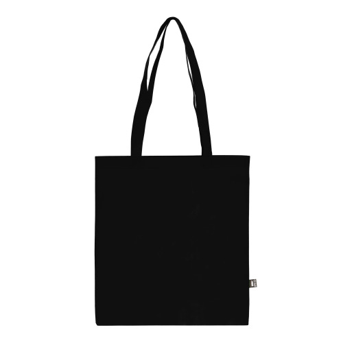 R-PET Torba transportowa z długimi uchwytami z włókniny 38 x 42 cm 75 g/m² Czarny LT91328-N0002 