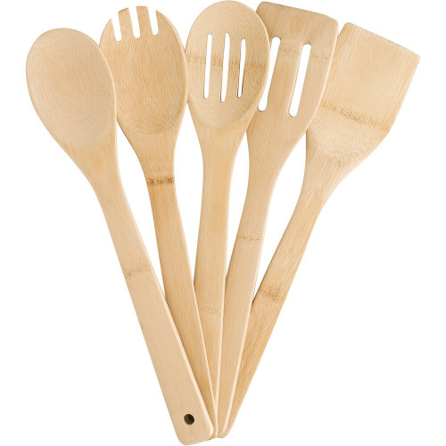 Zestaw bambusowych akcesoriów kuchennych, 5 el. Brązowy V8827-16 (2)