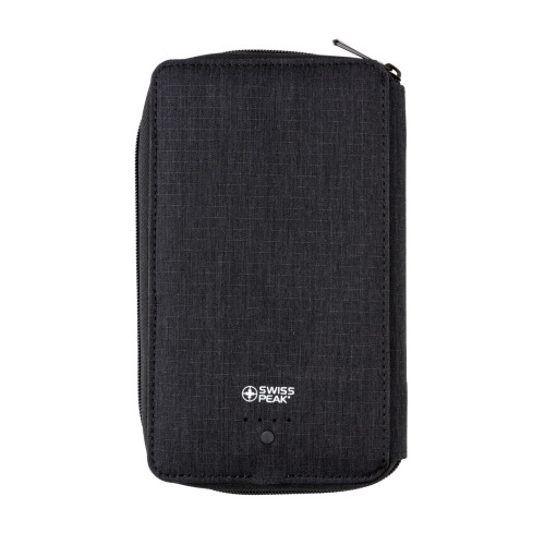 Portfel, bezprzewodowy power bank 4000 mAh Swiss Peak, ochrona RFID Czarny P820.591 (15)