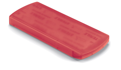 Plastry w pudełku przezroczysty czerwony KC6949-25 