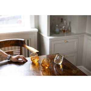 Szklanki z okrągłym spodem 6-szt, bursztynowy