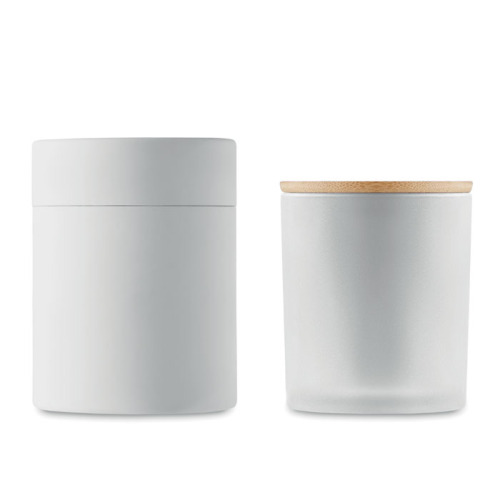 Świeca woskowa roślinna 280 gr Biały MO6621-06 (3)