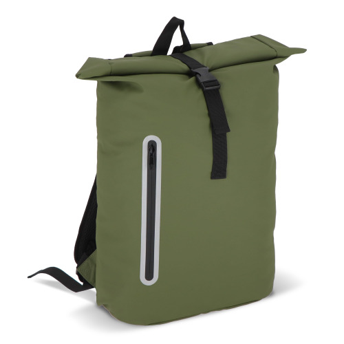 Powlekany PU plecak R-PET 600D o pojemności 20 l Oliwkowa zieleń LT95357-N0043 