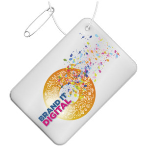 RFX™ reflective mała prostokątna odblaskowa zawieszka z PVC